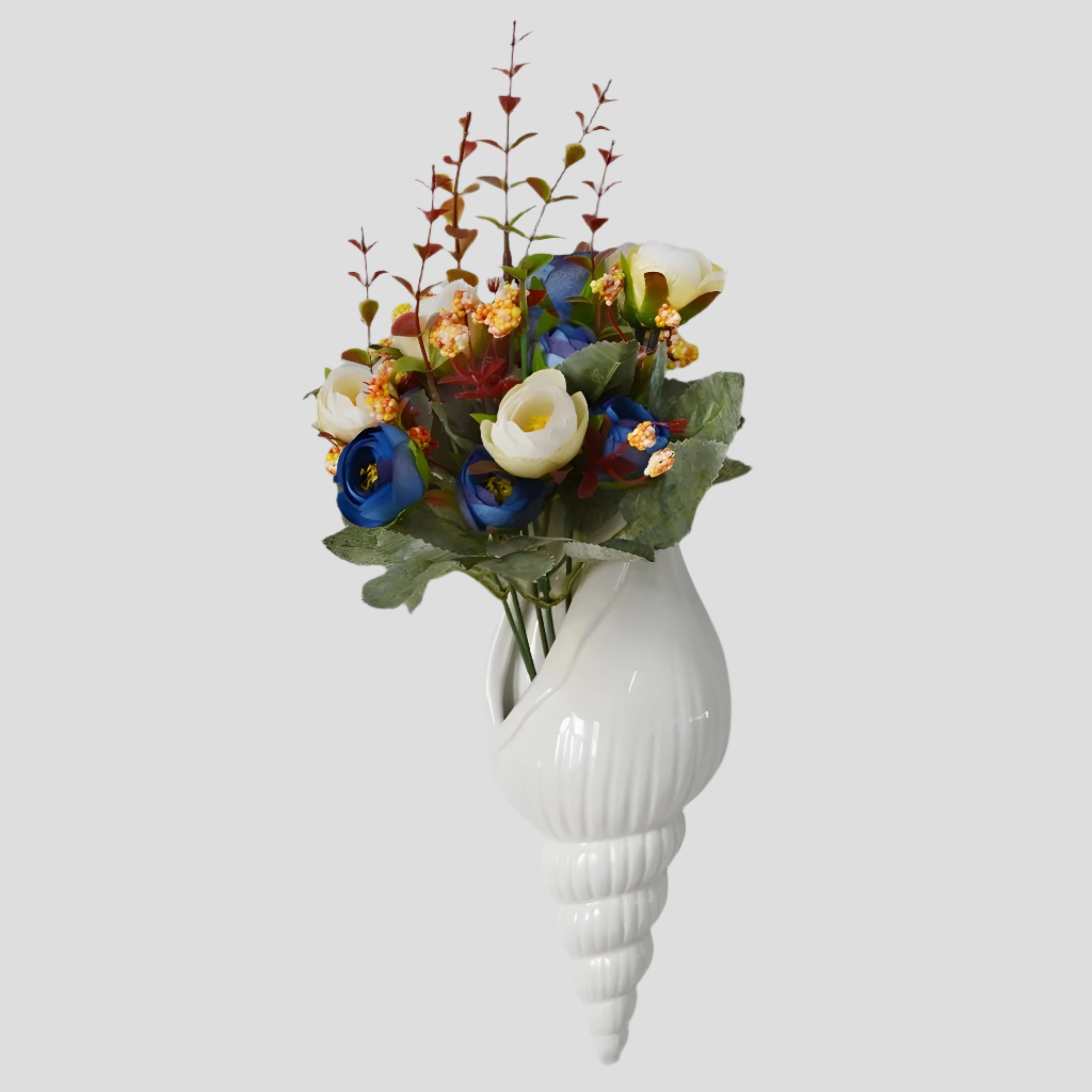 Bilde av Cedrin - Moderne Hvit Keramisk Skjell Blomster Vasen fra Velisse