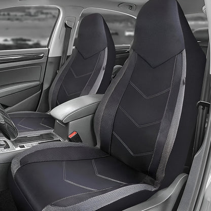 Bilsetetrekk med Høy Rygg – Pustende og Komfortabelt | Sporty Design og Airbag-kompatibel