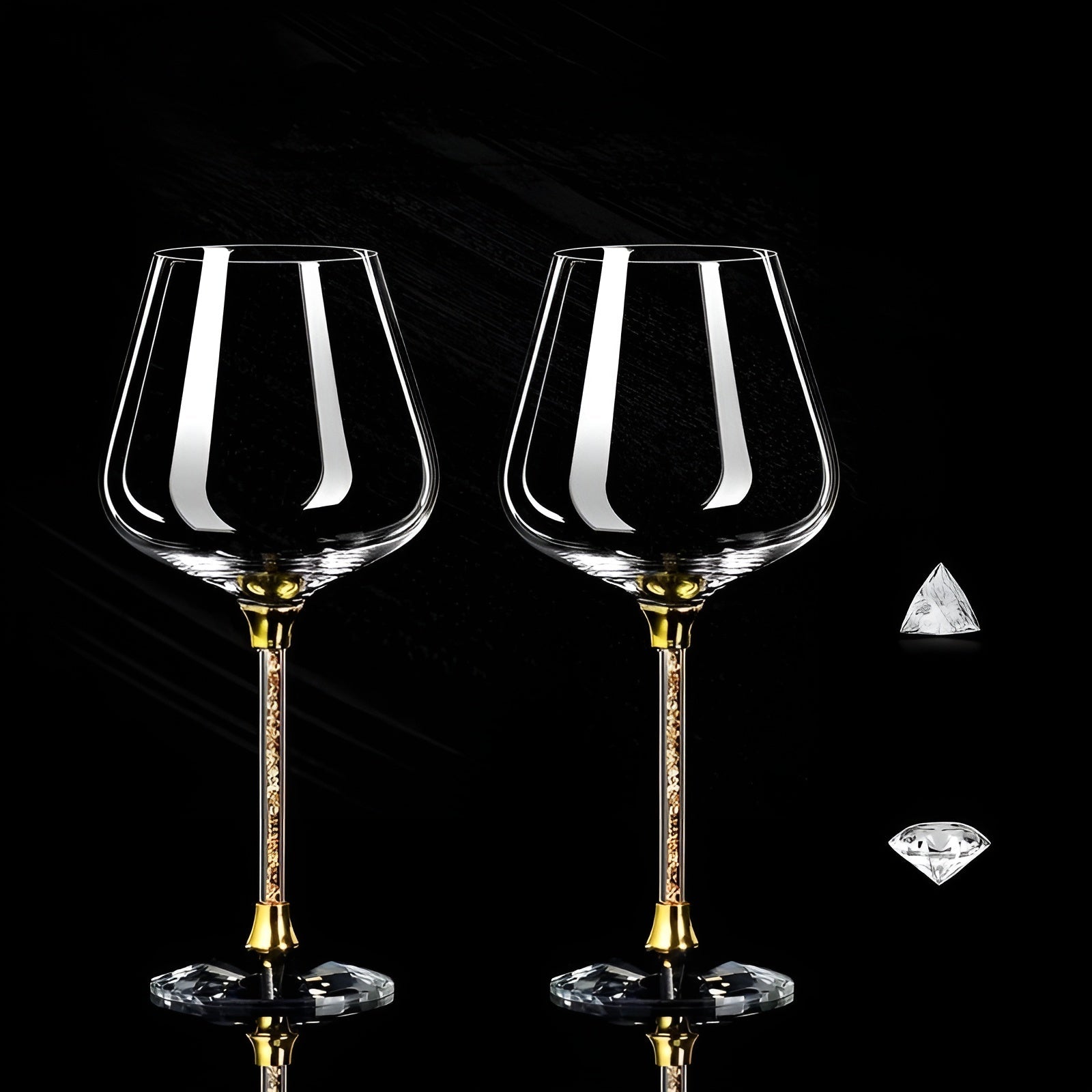 Krystallglass i 2-pakning – Elegante og Luksuriøse | Perfekt for Selskap og Fest