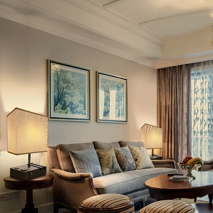 Dekorative Tischlampe mit Dimmer – Kabelloses Laden & Handyhalter | Perfekt für Schlafzimmer & Nachttisch