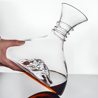 Rødvinskaraffel Krystallglass – Whisky Viner Vin Fast Waterfall Iceberg Dispenser Rødviner Vannkoker - Karafler