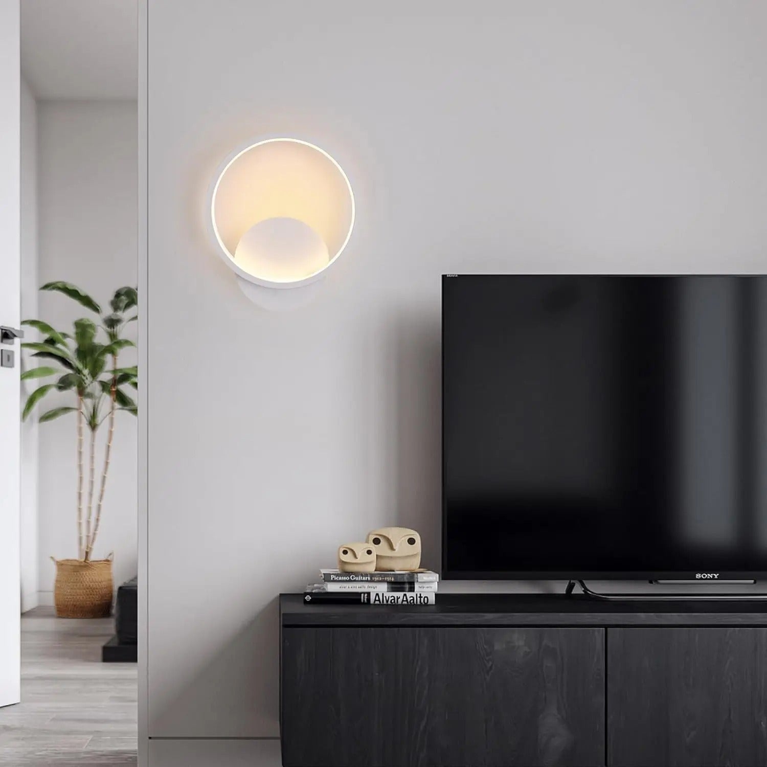 Rund LED Vegglampe – Stilren og Dekorativ Belysning | Perfekt for Soverom og Gang