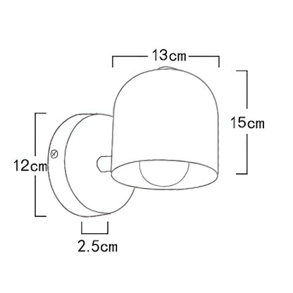 Enkel Vegglampe I Jern - Moderne Og Elegant | Perfekt Til Soverom Og Gang
