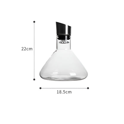 Separator Luksuriøs Rødvinskaraffel – Gjennomsiktig Nordisk Vinkaraffel med Flere Volum Drikkekar - 1550 ml 1 Stk