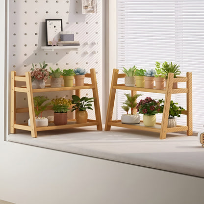Krydderstativ I Bambusimitasjon- Kjøkkenstativ I 2 Etasjer | Ideelt For Benkeplate Og Kaffehjørne