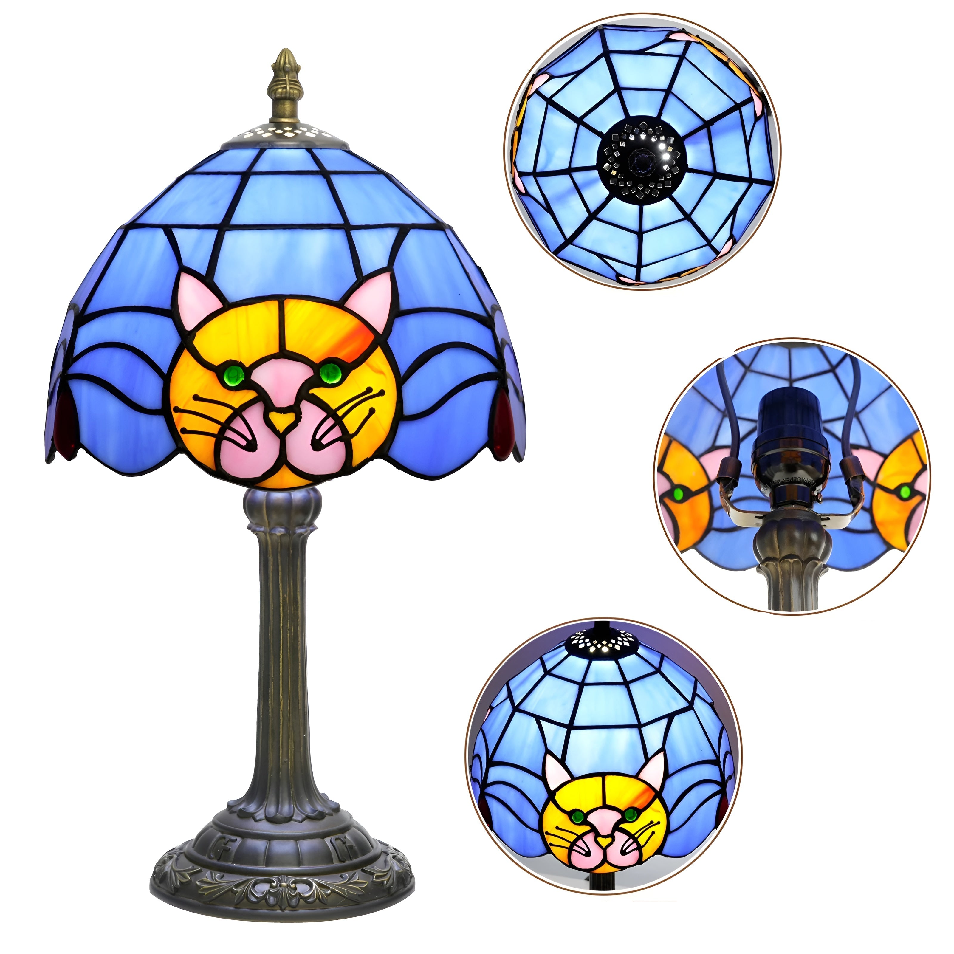 Kattebordlampe – Dekorativ og Sjarmerende | Perfekt for Barnerom, Nattbord og Skrivebord