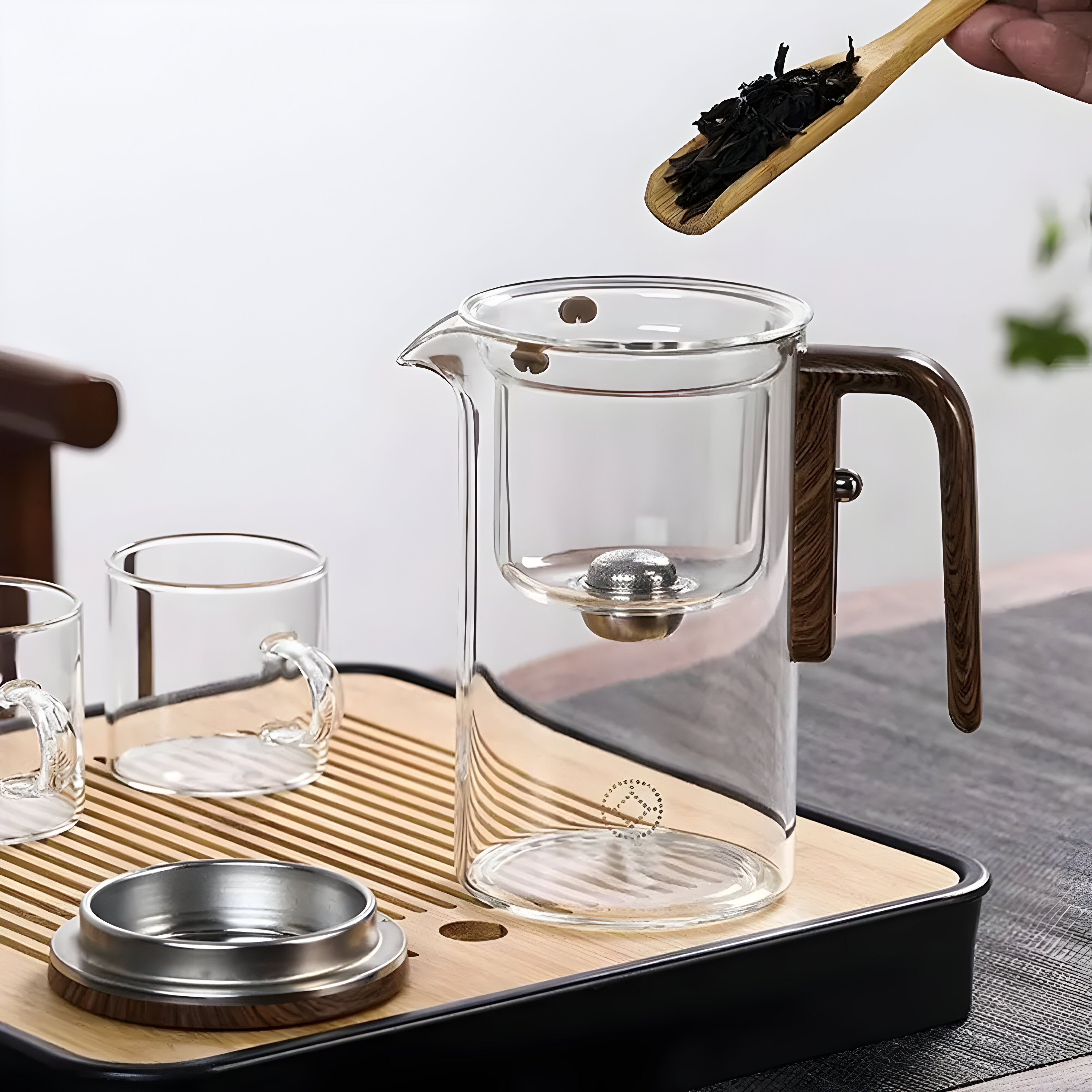Drikka – Glass Tekanne Med Magnetisk Sil