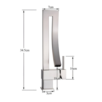 Moderne Servantarmatur – Ettgrepsbatteri For Varmt Og Kaldt Vann Elegant Og Holdbart Design