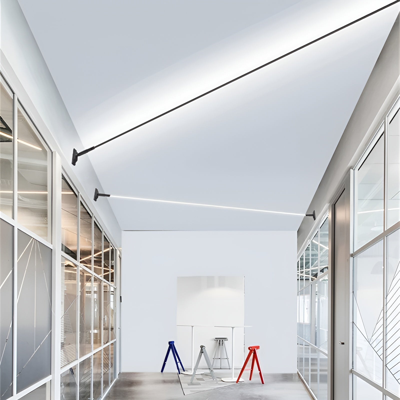 Led-Vegglampe I Lineært Design – Slank Design I Stål | For Stuer Og Soverom