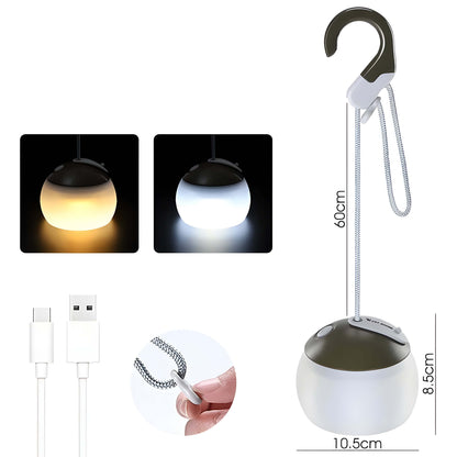 Krona – LED Hengelampe til Camping, Oppladbar
