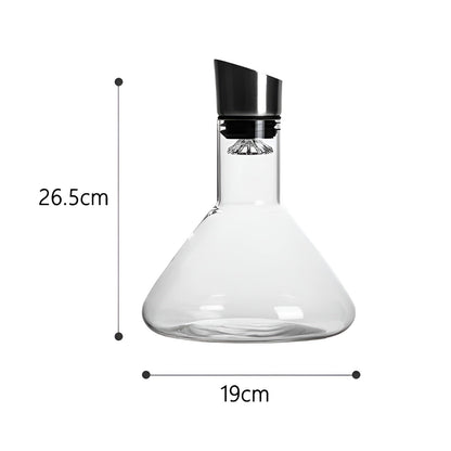Separator Luksuriøs Rødvinskaraffel – Gjennomsiktig Nordisk Vinkaraffel med Flere Volum Drikkekar - 1920 ml 1 Stk