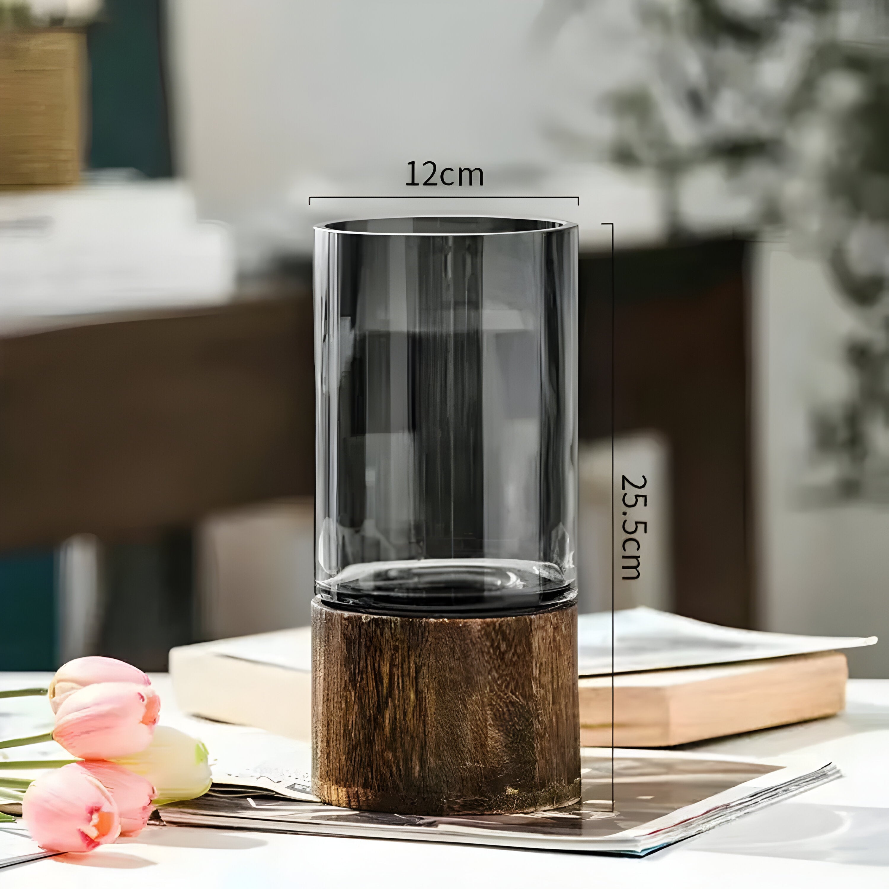 Derska - Hydroponisk Vase I Tre Og Glass