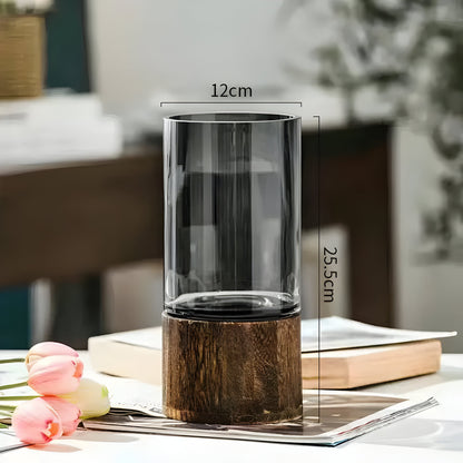 Derska - Hydroponisk Vase I Tre Og Glass