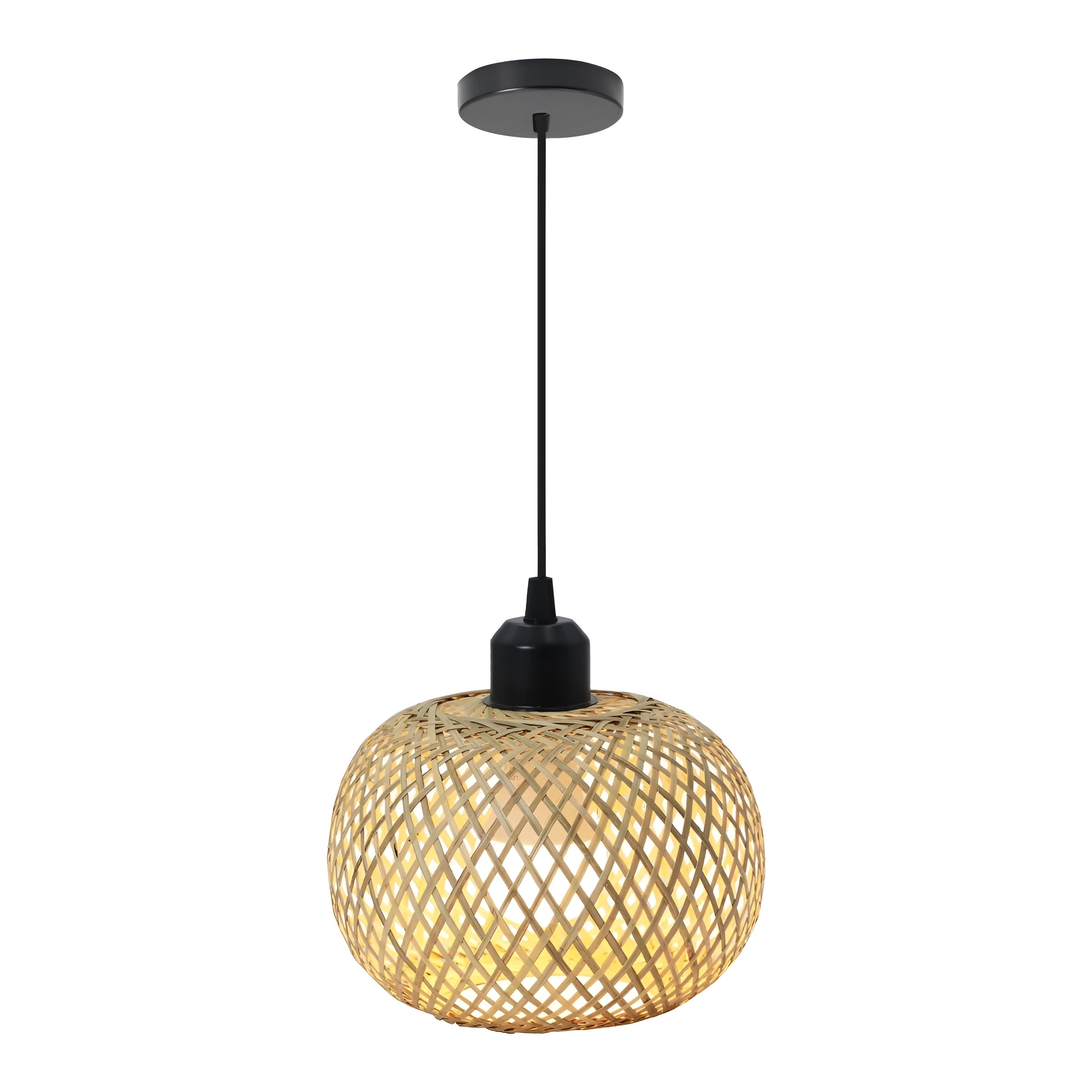 Bambus Taklampe – Naturlig Rattan-Design | Håndlaget for Stue, Kafé og Restauranter