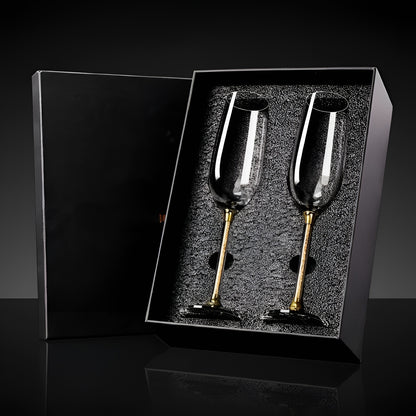 Rødvinsglass Sett – 2 Luksuriøse Krystallglass | Perfekt for Vin, Champagne og Festlige Anledninger