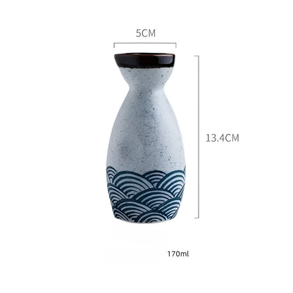 Japansk Sakesett i Keramikk – Tradisjonelt og Elegant | Perfekt for Hjem, Restaurant og som Gave