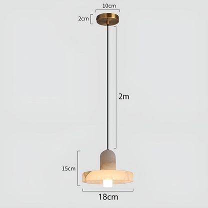 Kobber-Marmor-Pendellampe – Moderne Og Stilig Design | Perfekt For Soverom Og Spisestue - Gull 18cm / Varmt Lys