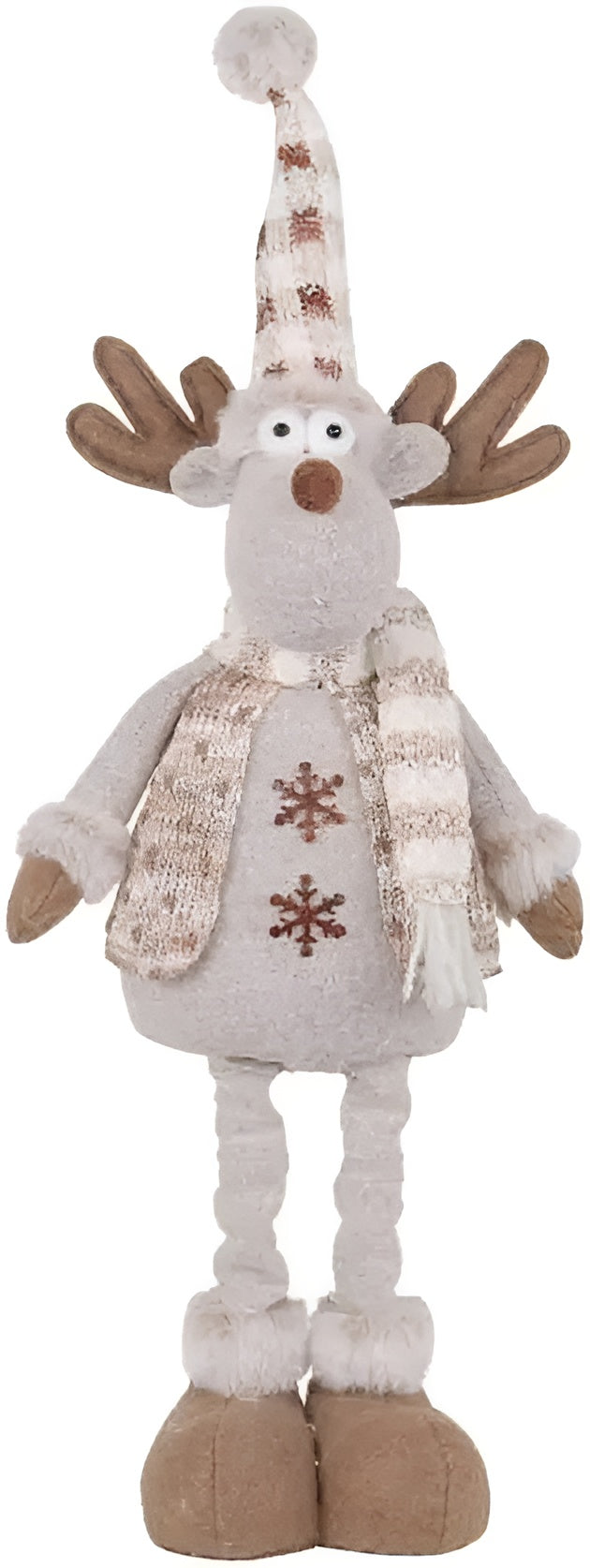 Justerbare julefigurer – Søt plysjdekorasjon | Julenisse, snømann og reinsdyr til hjemmet