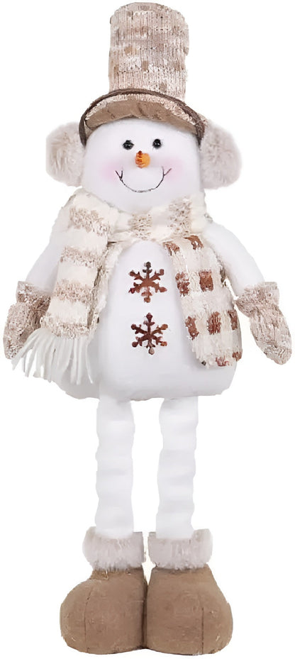 Justerbare julefigurer – Søt plysjdekorasjon | Julenisse, snømann og reinsdyr til hjemmet