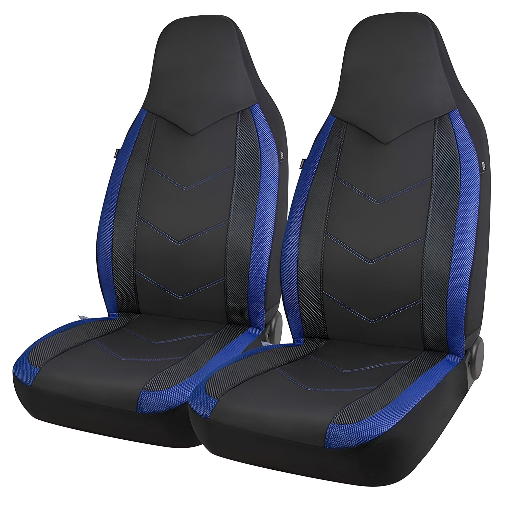 Bilsetetrekk med Høy Rygg – Pustende og Komfortabelt | Sporty Design og Airbag-kompatibel - Blau