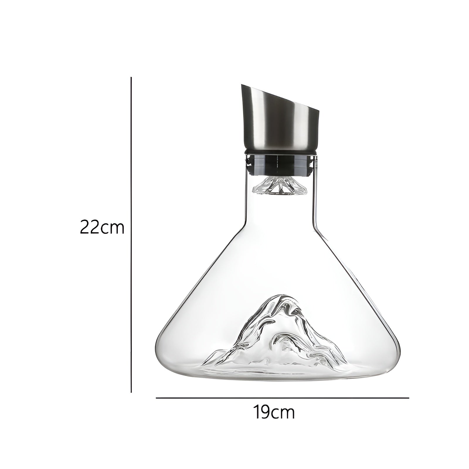 Separator Luksuriøs Rødvinskaraffel – Gjennomsiktig Nordisk Vinkaraffel med Flere Volum Drikkekar - 1400 ml 1 Stk