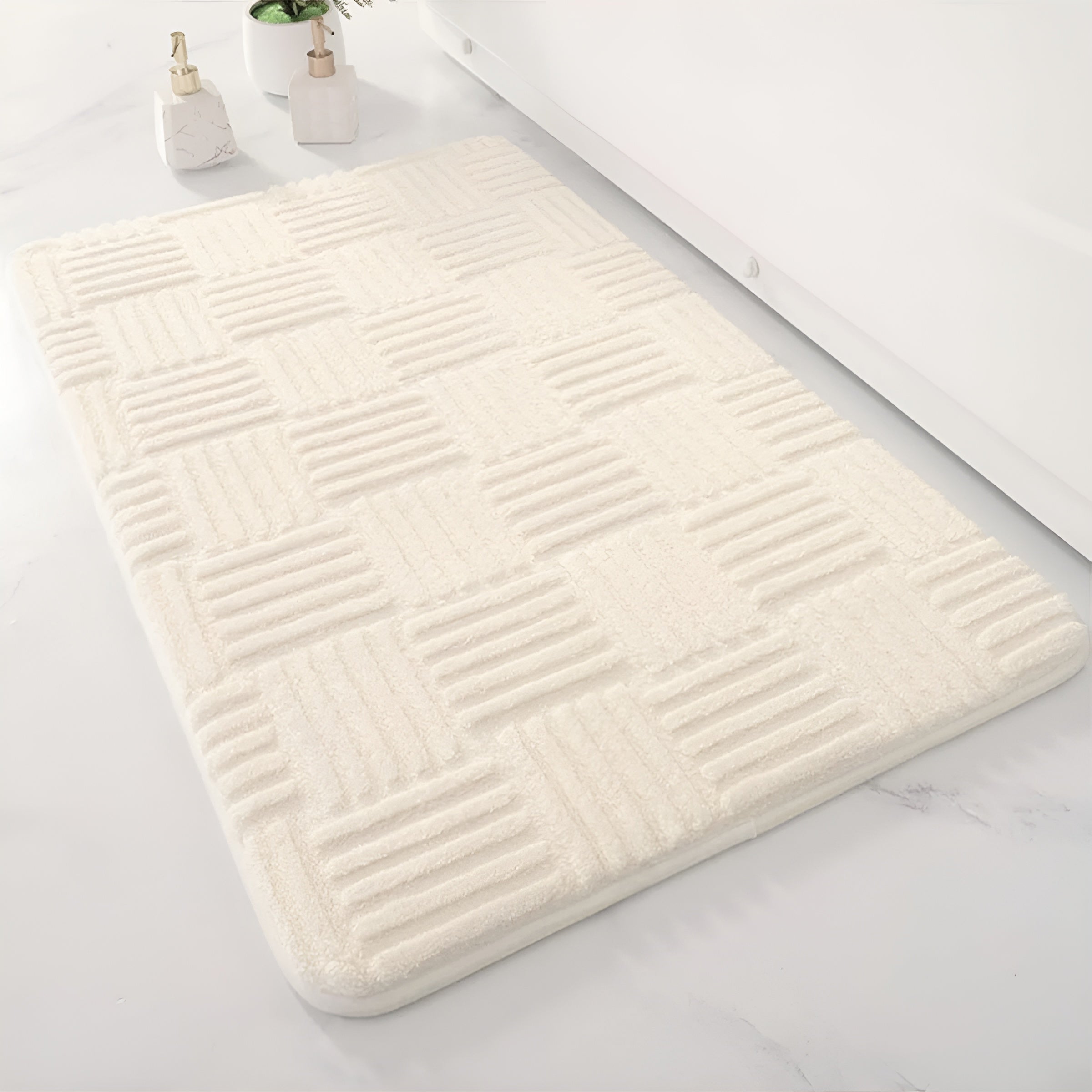 Myk Badematte – Sklisikker og Absorberende | Perfekt for Bad, Soverom og Entré