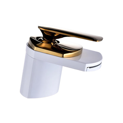 Tad-fossearmatur – Massiv Messing | Luksuriøs Armatur For Moderne Baderom - Hvitgull