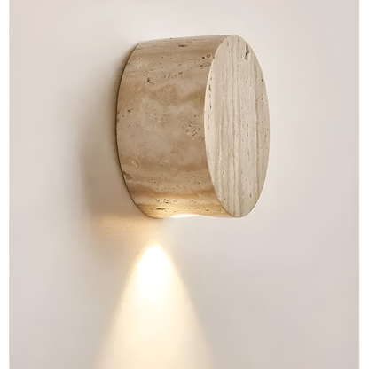 Vegglampe i Naturmarmor – Elegant Naturmateriale og Varmt Lys | Stilfull Innendørsbelysning