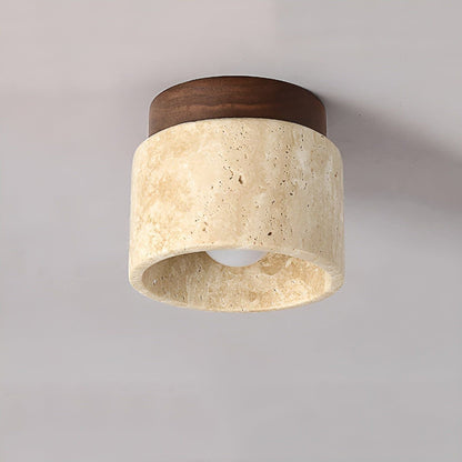 Bilde av Lumistone - Wabi Sabi Gul Japansk Taklampe i Marmor fra Velisse