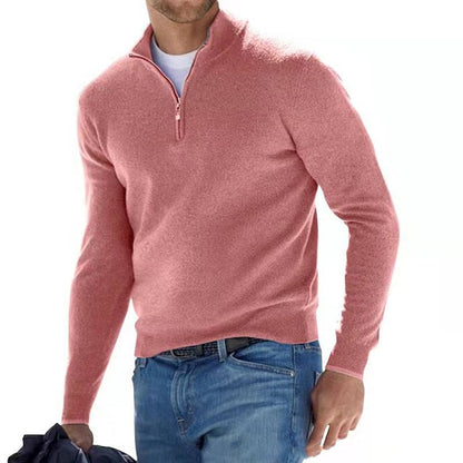 Ullgenser med glidelås for herre – rosa