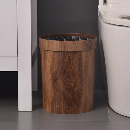 Minimalistisk Søppelbøtte I Tre – Stilfull Design-søppelbøtte For Moderne Hjem