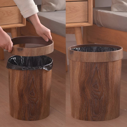 Minimalistisk Søppelbøtte I Tre – Stilfull Design-søppelbøtte For Moderne Hjem