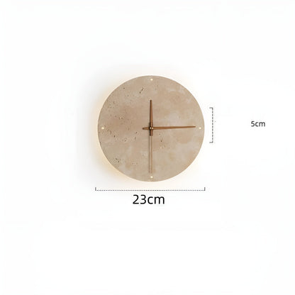 Veggur i Travertin med LED-lys – Minimalistisk og Dekorativ | Naturlig Stein for Moderne Interiør