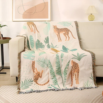 LeopardLuxe Pledd – Allsidig Leopardpledd med Dusker