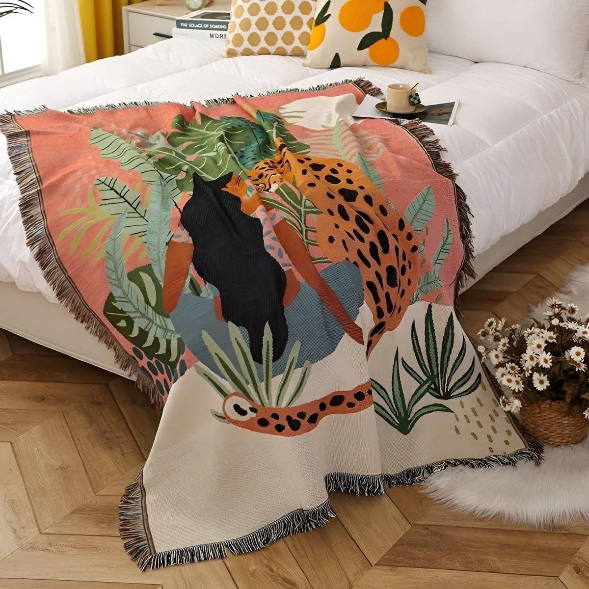 LeopardLuxe Pledd – Allsidig Leopardpledd med Dusker