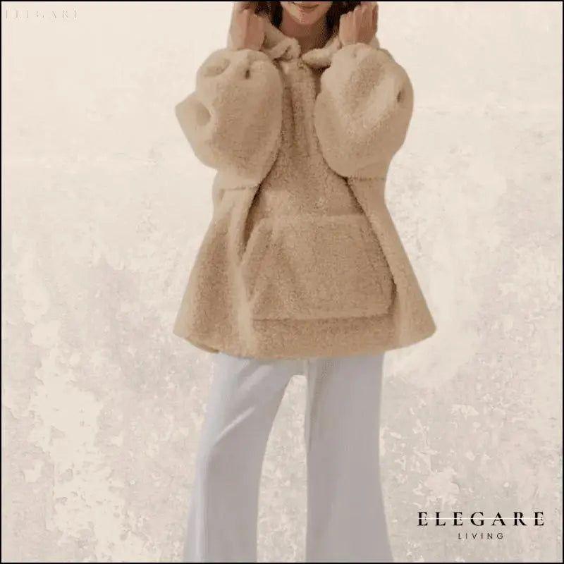 Vikki – Varm og Koselig Fuzzy Fleece-hettegenser