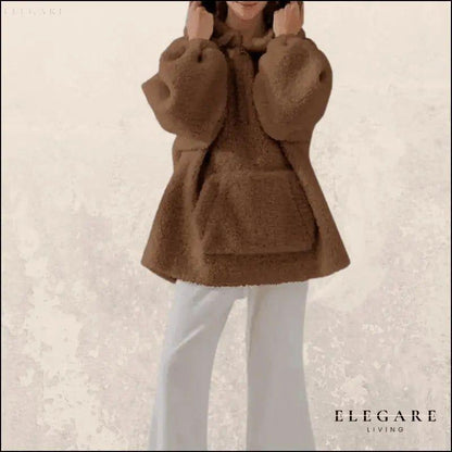 Vikki – Varm og Koselig Fuzzy Fleece-hettegenser