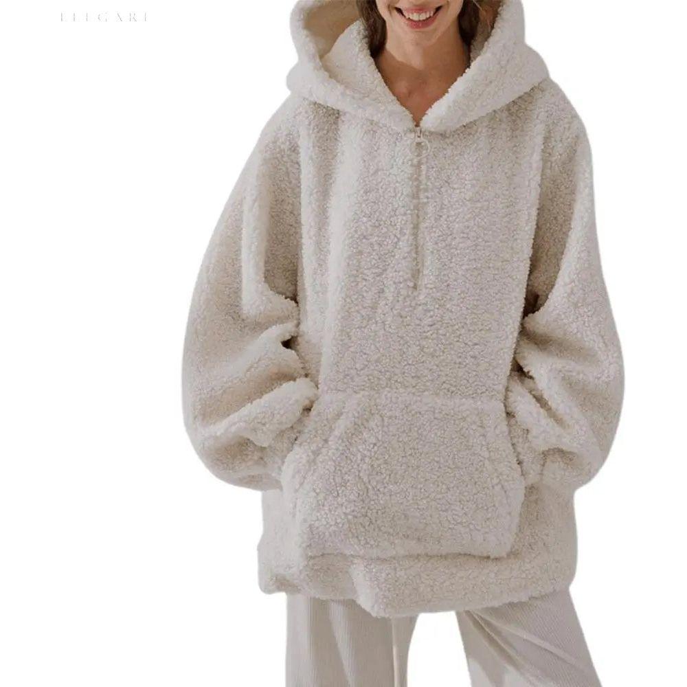 Vikki – Varm og Koselig Fuzzy Fleece-hettegenser
