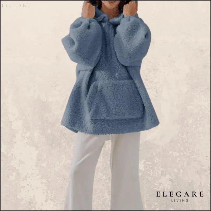 Vikki – Varm og Koselig Fuzzy Fleece-hettegenser