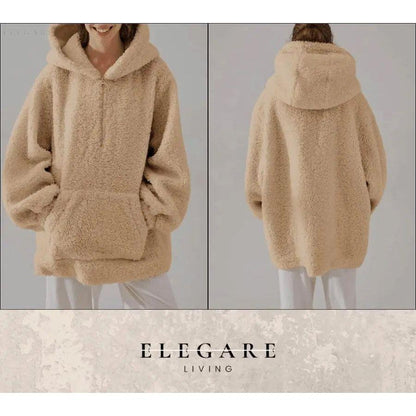 Vikki – Varm og Koselig Fuzzy Fleece-hettegenser