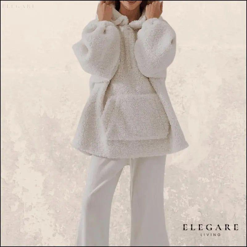 Vikki – Varm og Koselig Fuzzy Fleece-hettegenser